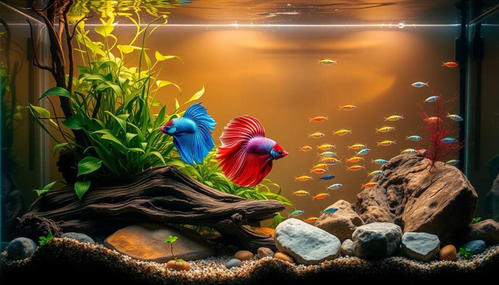 Aquarium Setup for Betta and Neon Tetra
