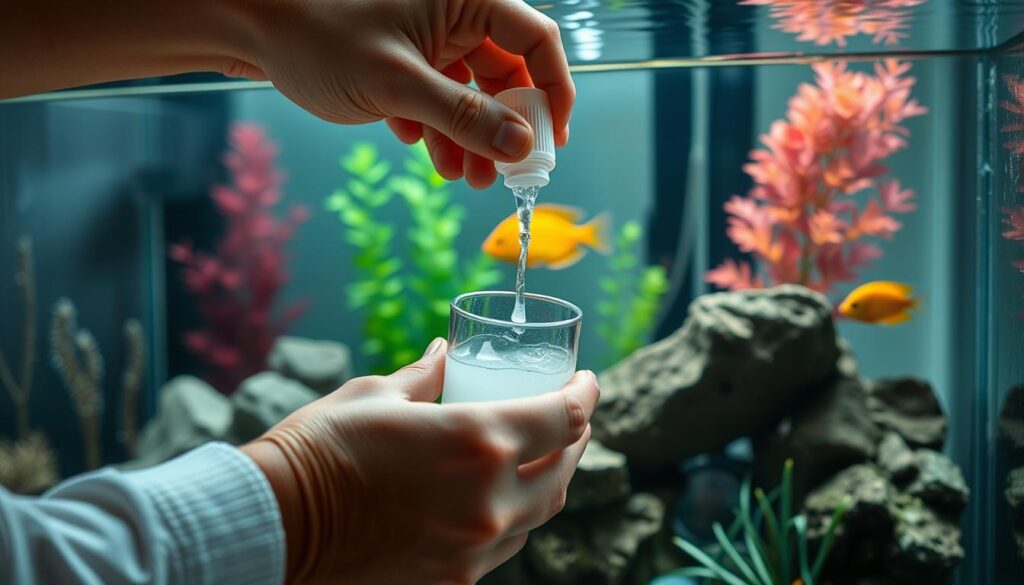 adjust pH levels in aquarium