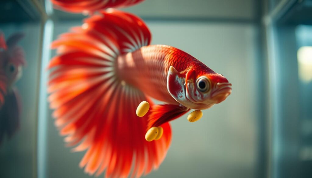 betta fish feeding