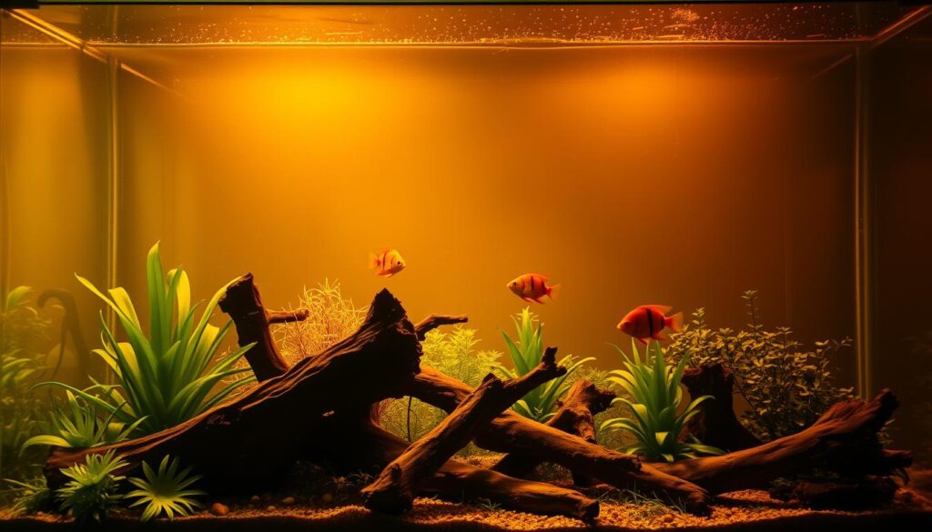 lower pH in fish tank with driftwood