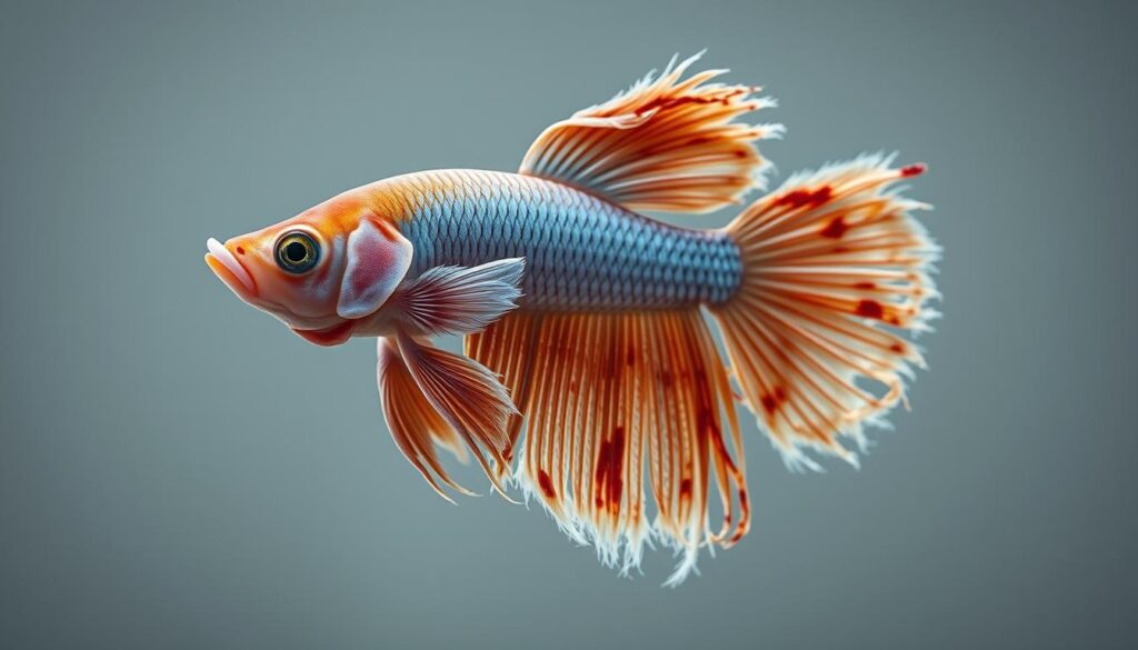 Betta Fish with Fin and Tail Rot