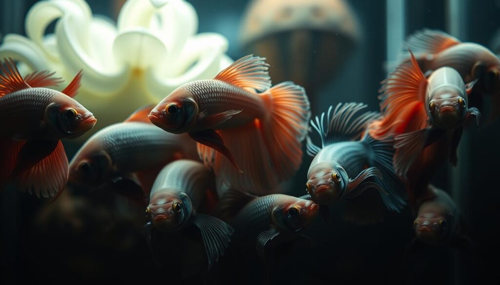 betta fish sleeping positions