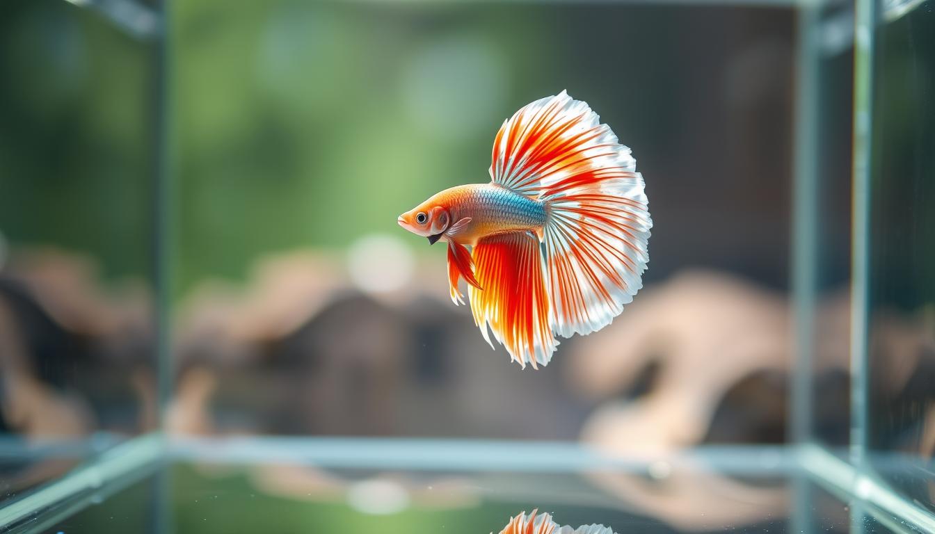 betta fish stays at top of tank
