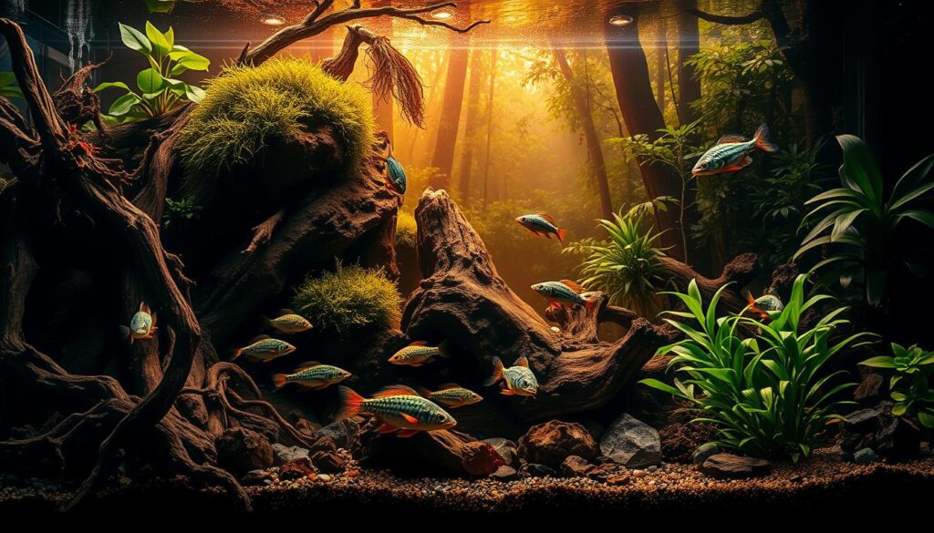 aggressive aquarium fish tank setup