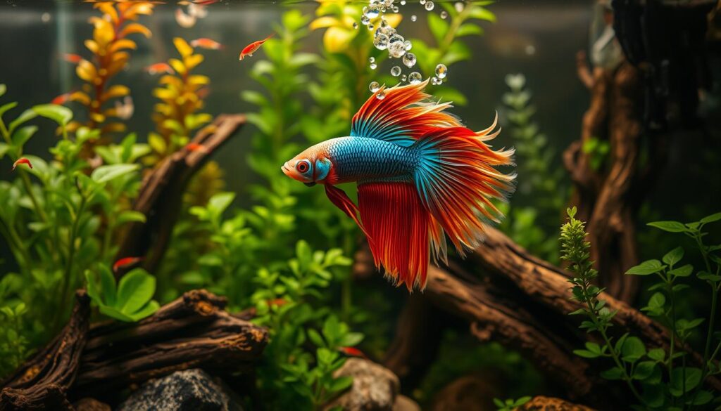 feeding betta fish in community tank