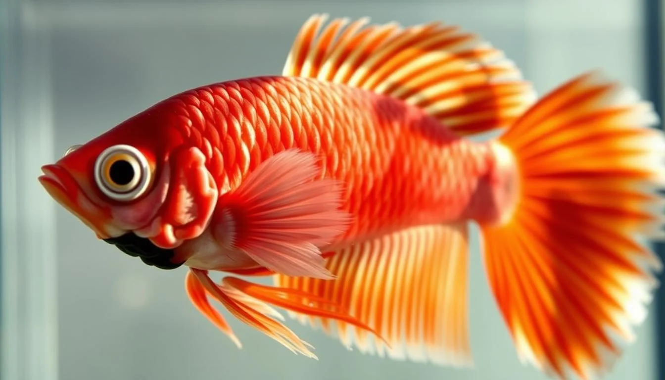 betta fish pineconing