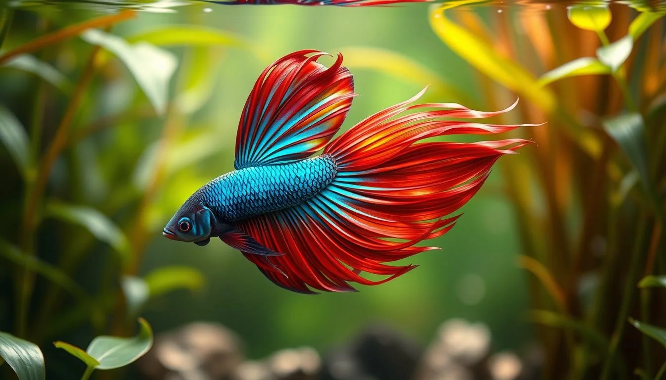 male veiltail betta fish